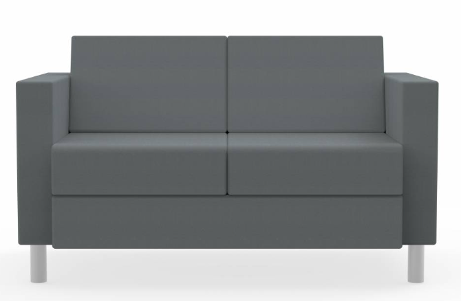 SOFA 2SEAT BLACK CITI