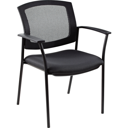 CHAIR GUEST W/ARM EBONY IBEX MESH